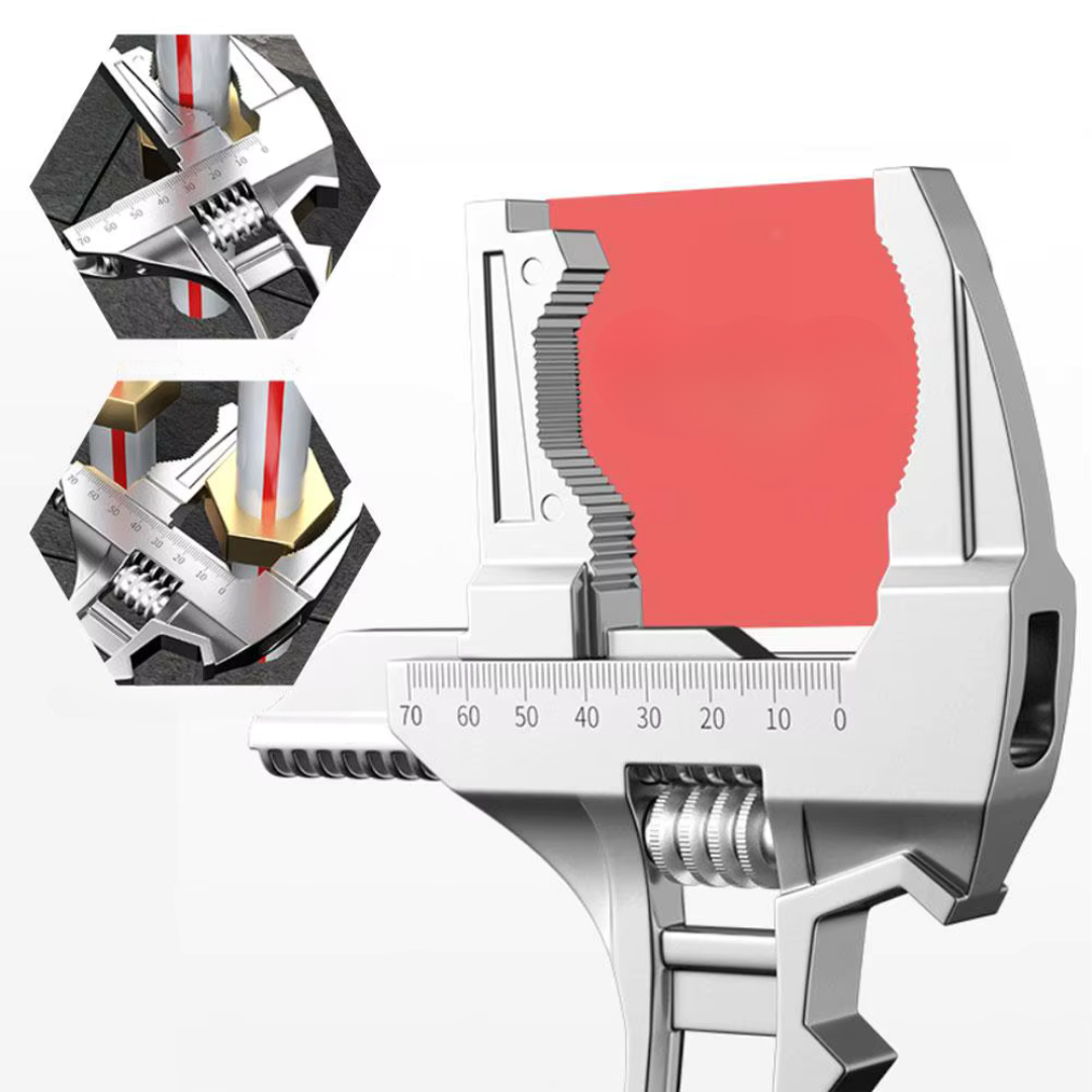 Groot bereik, klein formaat: Welltool Verstelbare Sleutel 6-68mm