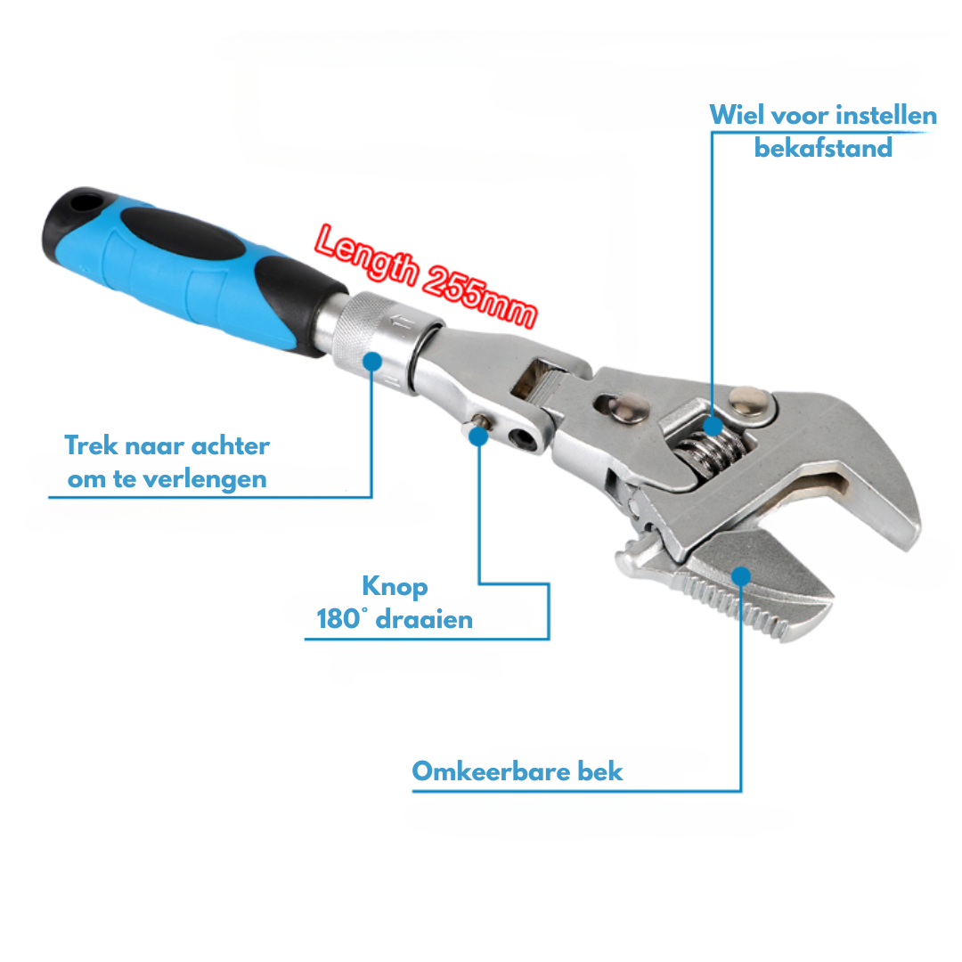 10 Inch Verstelbare Moersleutel: Dubbele Modus, Maximale Opening 35mm - Een Must-Have Voor Elke Klusser
